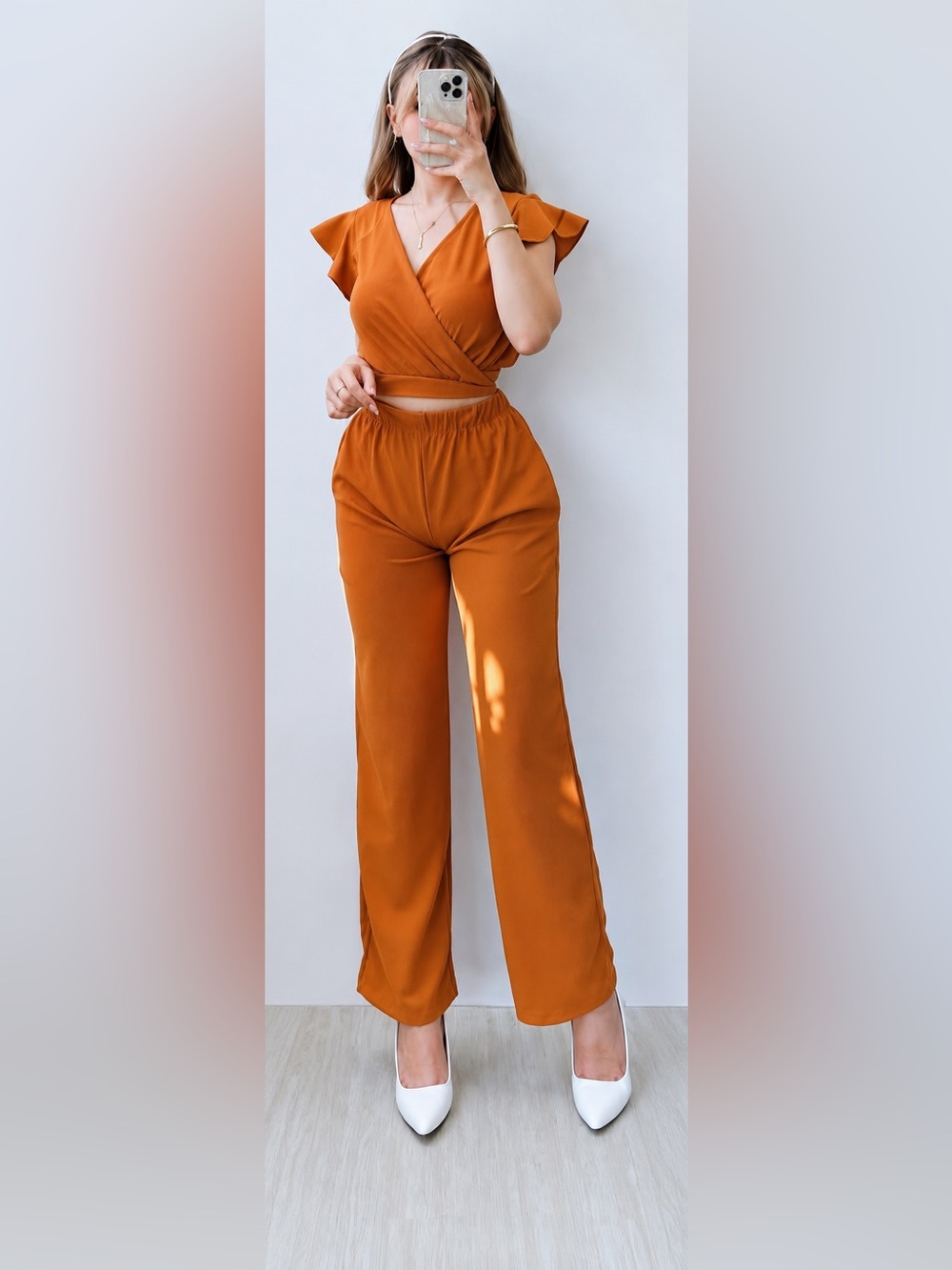 #13: NWT Two-Piece Soft Crepe Set- Caramel